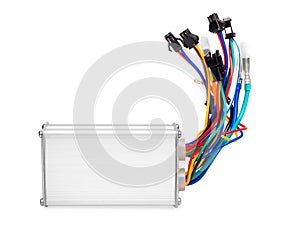 Corrugated aluminum box with colored wires