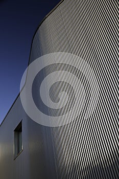 Corrugated Building with Blue Sky photo