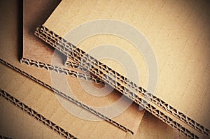 Corrugated Cardboard Background, Carton Detail