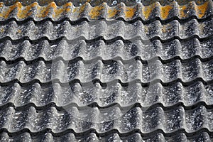 Corrugated ceramic roof pattern