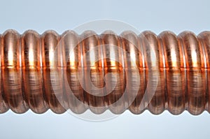 Corrugated copper tube photo