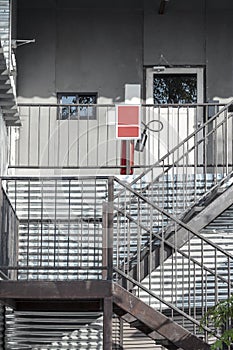 Corrugated galvanized steel surface silver of temporary shelter for construction workers and Industrial factory building. Iron