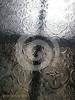Corrugated Glass Pattern background. Privacy window type.