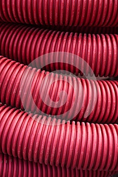 Corrugated for insulation cable of wires underground, plastic tube, electricity protection pipe for construction works