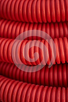 Corrugated for insulation cable of wires underground, plastic tube, electricity protection pipe for construction works