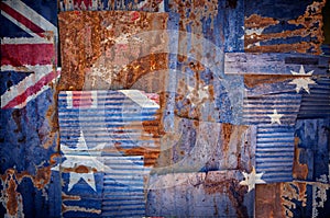 Corrugated Iron Australia Flag