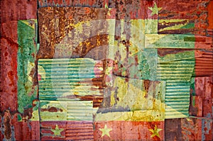 Corrugated Iron Grenada Flag