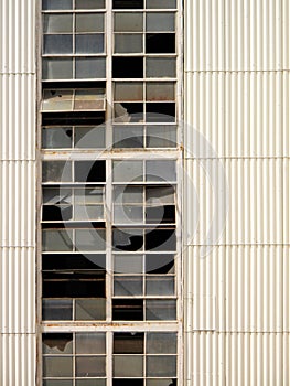 Corrugated Metal Building with Windows.