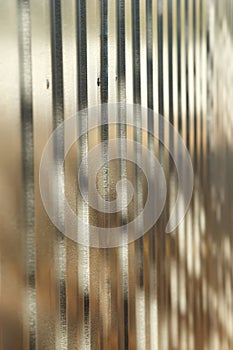 Corrugated metal fence with zinc coating