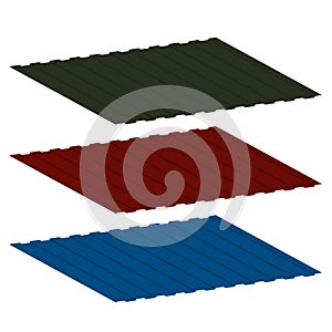 Corrugated metal roof, illustration