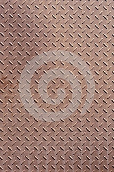 Corrugated metal surface with diamond plate texture. The diamond steel metal sheet.  Pattern of old metal diamond plate