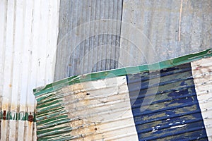 Corrugated metal wall