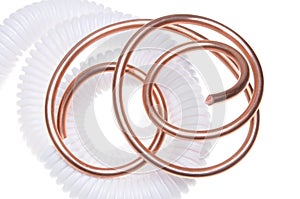 Corrugated pipe with copper wire