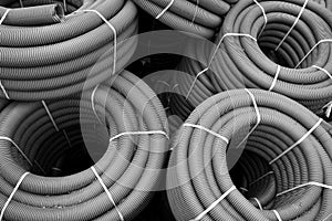 Corrugated pipe rolls photo