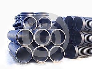Corrugated plastic pipes
