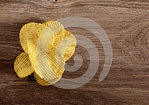 Corrugated potato chips