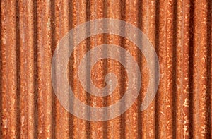 Corrugated Rusted Steel Background