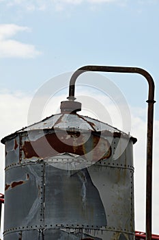 corrugated sheet iron silo