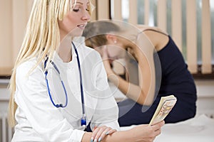 Corrupt doctor and ill patient