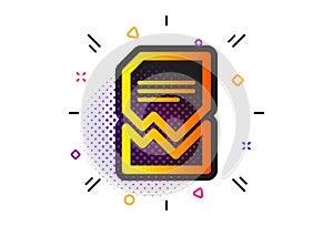 Corrupted Document icon. Bad File sign. Vector