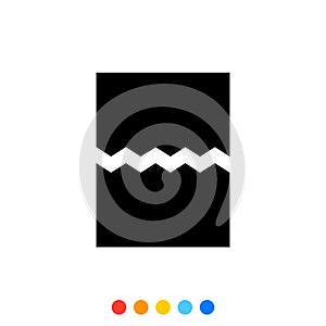 Corrupted file document Glyph icon, Vector and Illustration