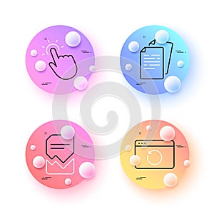 Corrupted file, Touchpoint and Recovery internet minimal line icons. For web application, printing. Vector