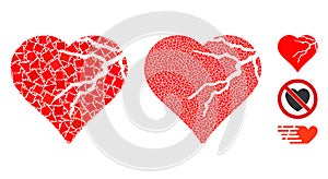 Corrupted love heart Mosaic Icon of Joggly Items