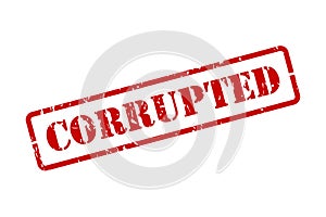 Corrupted Red Rubber Stamp Vector