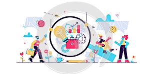 Business transparency vector illustration. Flat