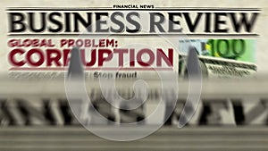 Corruption in business global problem newspaper printing press
