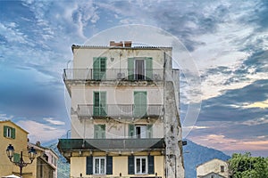 Corse, ancient houses in Corte