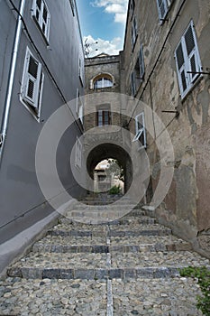 Corse, ancient houses in Corte