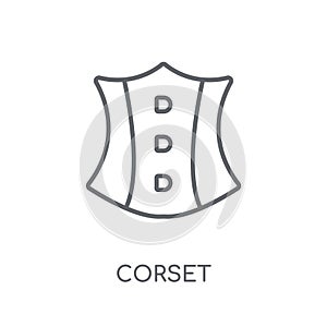 Corset linear icon. Modern outline Corset logo concept on white