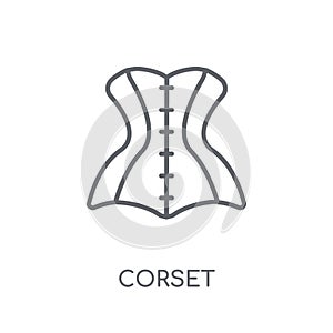 Corset linear icon. Modern outline Corset logo concept on white