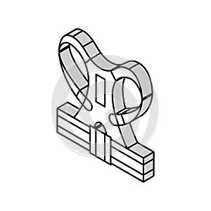 corset tool isometric icon vector illustration