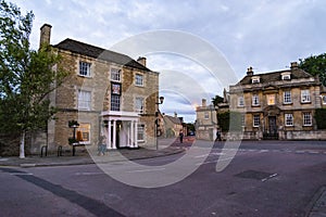 A street and building in the old village of Corsham, England