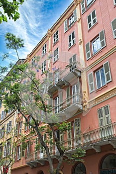 Corsica, Bastia, colorful houses