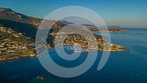 Corsica Beach View from Drone in the Sky