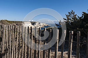 Corsica, Bonifacio, lighthouse, Strait of Bonifacio, beach, Mediterranean Sea, limestone, cliff, rocks, Bouches de Bonifacio