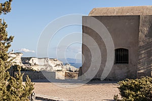 Corsica, Bonifacio, Strait of Bonifacio, beach, Mediterranean Sea, limestone, cliff, rocks, Bouches de Bonifacio, maquis