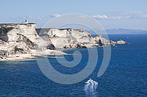 Corsica, Bonifacio, lighthouse, Strait of Bonifacio, beach, Mediterranean Sea, limestone, cliff, rocks, Bouches de Bonifacio photo