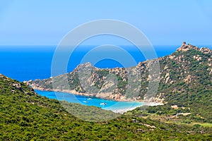 De impresionante el mar de hermoso bahía sobre el Costa de córcega isla Francia 