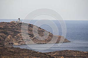 Calvi, Revellata lighthouse, beach, Pointe De La Revellata, skyline, Corsica, Haute Corse, France, Europe, island