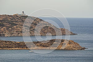 Calvi, Revellata lighthouse, beach, Pointe De La Revellata, skyline, Corsica, Haute Corse, France, Europe, island