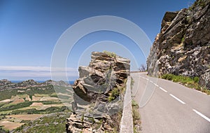 Corsican narrow scenic roads