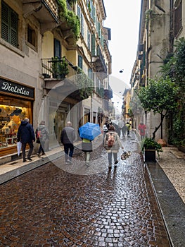 Corso Porta Borsari street, Verona, Italy