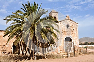 Cortijo del Fraile, historic building in Gata cape NP, Spain photo