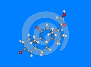 Cortisone molecular model