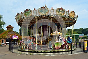 The Double Decker Carousel at Pleasurewood Hills Suffolk .