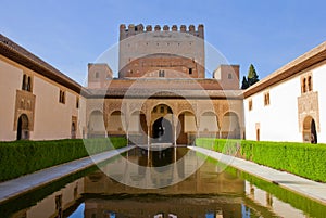 Cortyard of Alhambra, Granada, Spain